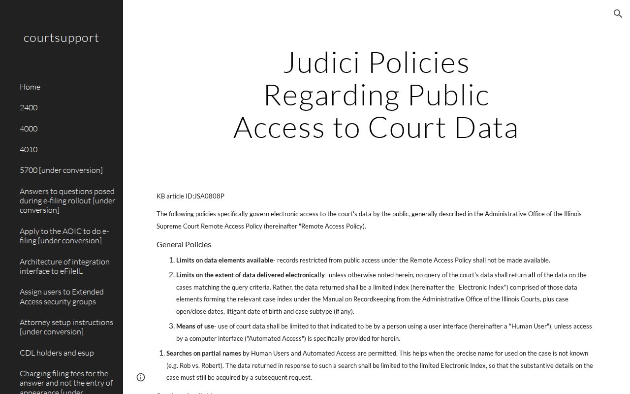Jasper County criminal court case Judici access policy