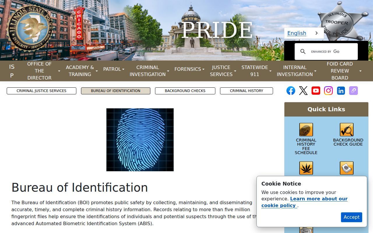 Jasper County criminal history Illinois Bureau of Identification