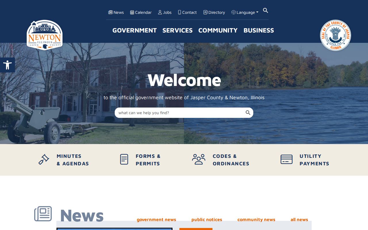 Jasper County criminal history official government directory